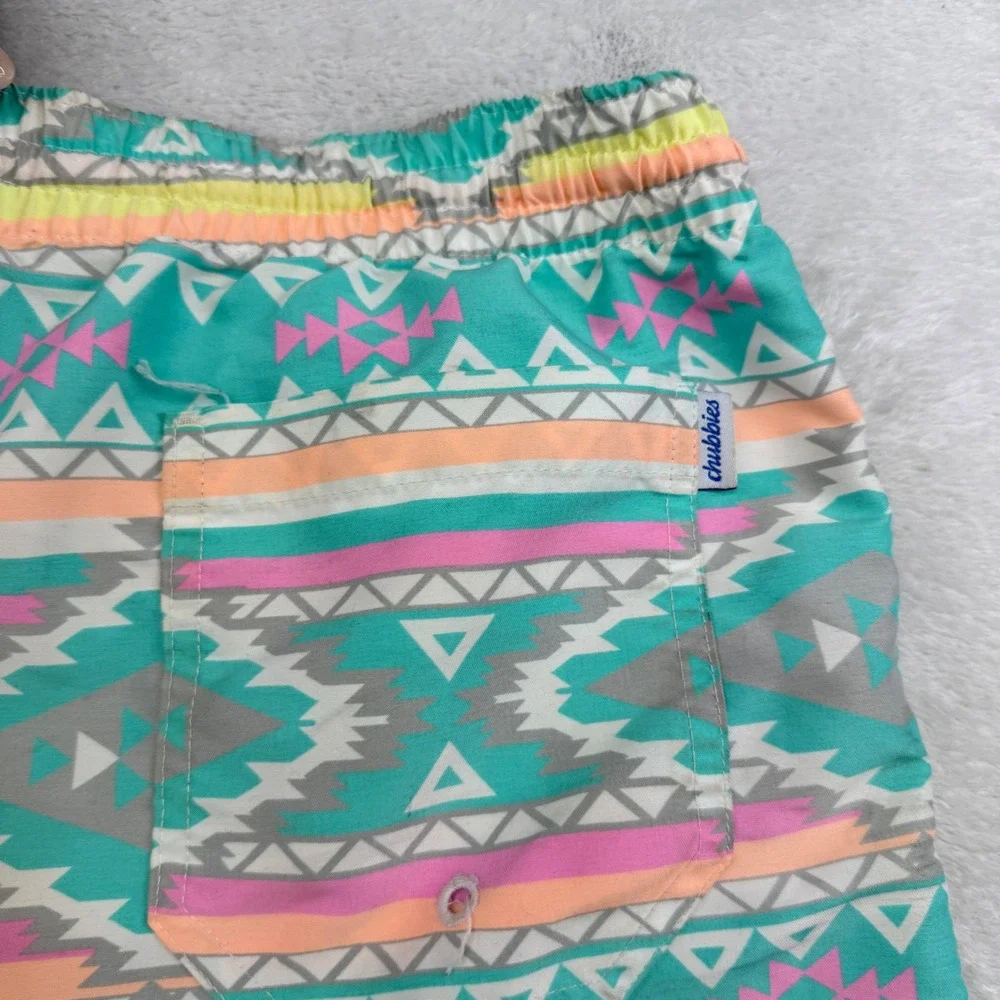 Chubbies Aztec Swim Trunks Mens Large Geometric Southwestern Shorts Pool Beach